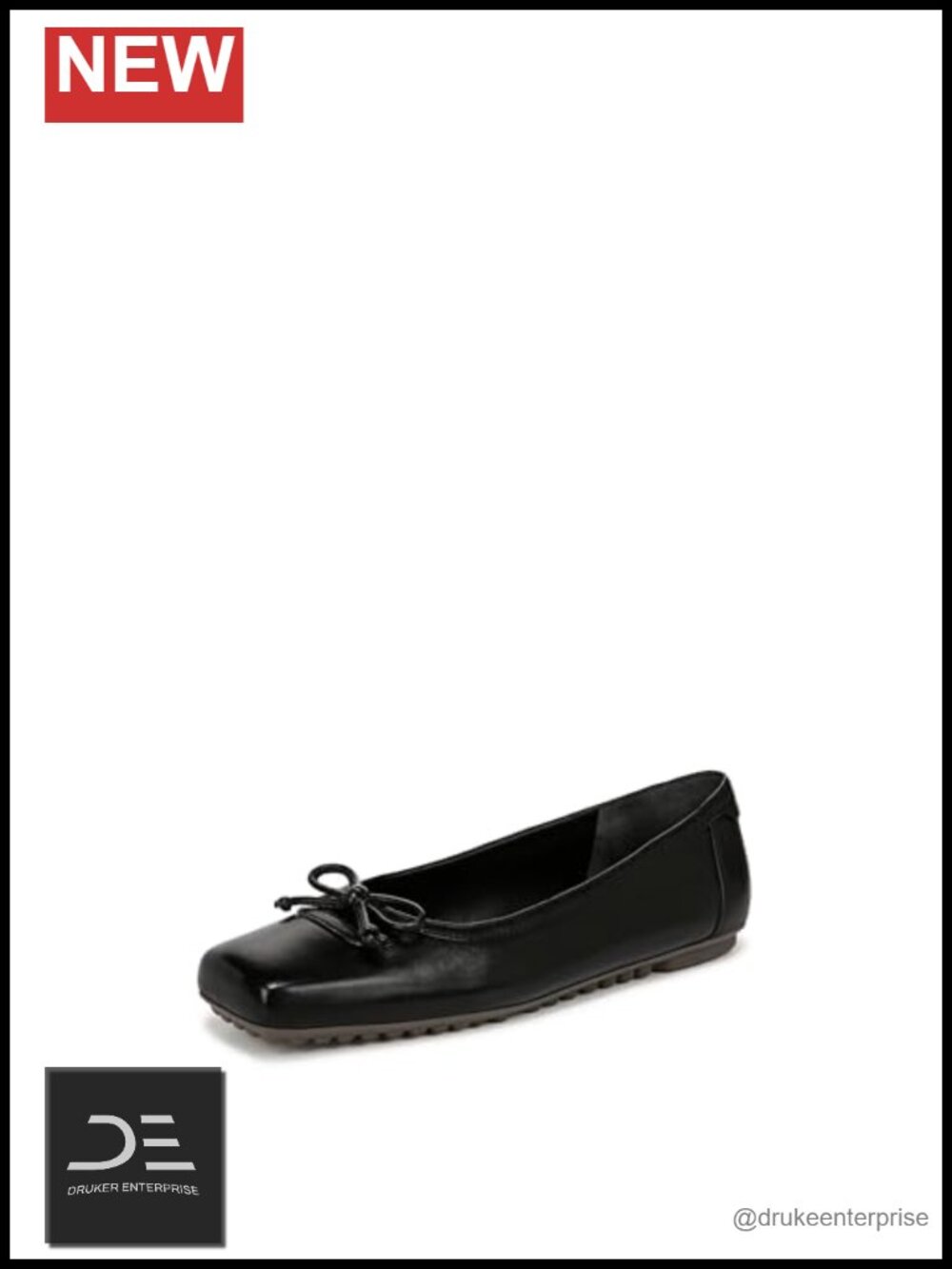 Franco Sarto Women's Imara Ballet Flats Leather Slip-On Square Toe